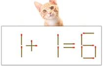 【マッチ棒パズル】正しい式にしよう！「1+1=6」【毎日脳トレ】
