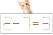 【マッチ棒パズル】正しい式にしよう！「2-7=3」【毎日脳トレ】