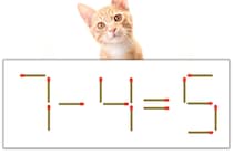 【マッチ棒パズル】正しい式にしよう！「7-4=5」【毎日脳トレ】