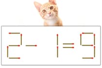 【マッチ棒パズル】正しい式にしよう！「2-1=9」【毎日脳トレ】