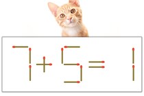 【マッチ棒パズル】正しい式にしよう！「7+5=1」【毎日脳トレ】