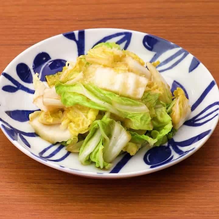 簡単おつまみ！白菜の粉チーズポン酢炒め