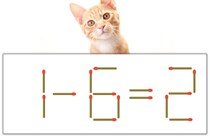 【マッチ棒パズル】正しい式にしよう！「1-6=2」【毎日脳トレ】