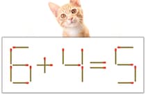 【マッチ棒パズル】正しい式にしよう！「6+4=5」【毎日脳トレ】