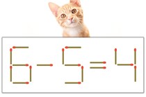 【マッチ棒パズル】正しい式にしよう！「6-5=4」【毎日脳トレ】