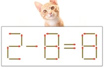 【マッチ棒パズル】正しい式にしよう！「2-8=8」【毎日脳トレ】