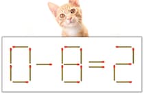 【マッチ棒パズル】正しい式にしよう！「0-8=2」【毎日脳トレ】