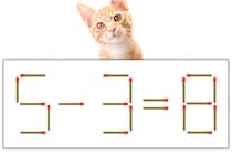 【マッチ棒パズル】正しい式にしよう！「5-3=8」【毎日脳トレ】