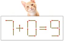 【マッチ棒パズル】正しい式にしよう！「7+0=9」【毎日脳トレ】