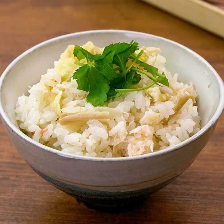 贅沢！カニ缶で炊き込みご飯