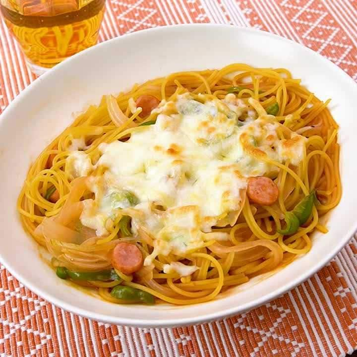 10分で作れる！レンジでチーズナポリタン