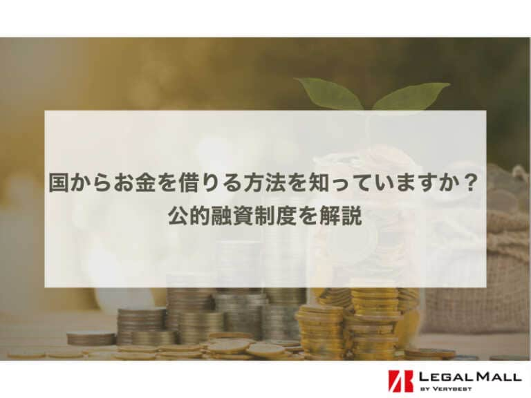 国からお金を借りる方法を知っていますか？ 公的融資制度を解説