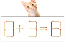 【マッチ棒パズル】正しい式にしよう！「0+3=8」【毎日脳トレ】