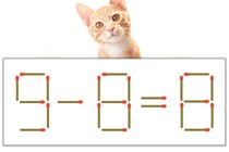 【マッチ棒パズル】正しい式にしよう！「9-8=8」【毎日脳トレ】
