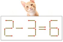 【マッチ棒パズル】正しい式にしよう！「2-3=6」【毎日脳トレ】