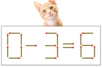 【マッチ棒パズル】正しい式にしよう！「0-3=6」【毎日脳トレ】