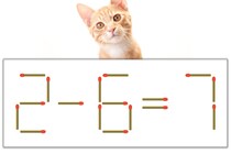 【マッチ棒パズル】正しい式にしよう！「2-6=7」【毎日脳トレ】
