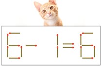 【マッチ棒パズル】正しい式にしよう！「6-1=6」【毎日脳トレ】