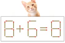 【マッチ棒パズル】正しい式にしよう！「8+6=8」【毎日脳トレ】