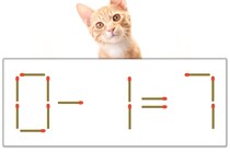 【マッチ棒パズル】正しい式にしよう！「0-1=7」【毎日脳トレ】