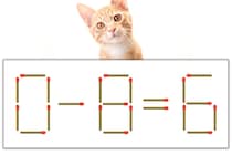 【マッチ棒パズル】正しい式にしよう！「0-8=6」【毎日脳トレ】