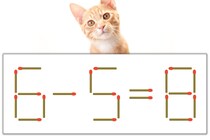 【マッチ棒パズル】正しい式にしよう！「6-5=8」【毎日脳トレ】