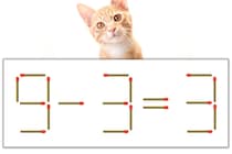 【マッチ棒パズル】正しい式にしよう！「9-3=3」【毎日脳トレ】
