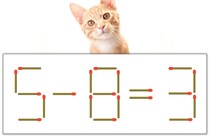 【マッチ棒パズル】正しい式にしよう！「5-8=3」【毎日脳トレ】