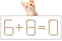 【マッチ棒パズル】正しい式にしよう！「6+8=0」【毎日脳トレ】