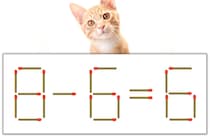 【マッチ棒パズル】正しい式にしよう！「8-6=6」【毎日脳トレ】