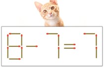 【マッチ棒パズル】正しい式にしよう！「8-7=7」【毎日脳トレ】
