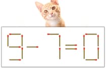 【マッチ棒パズル】正しい式にしよう！「9-7=0」【毎日脳トレ】