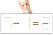 【マッチ棒パズル】正しい式にしよう！「7-1=2」【毎日脳トレ】