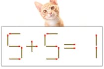 【マッチ棒パズル】正しい式にしよう！「5+5=1」【毎日脳トレ】