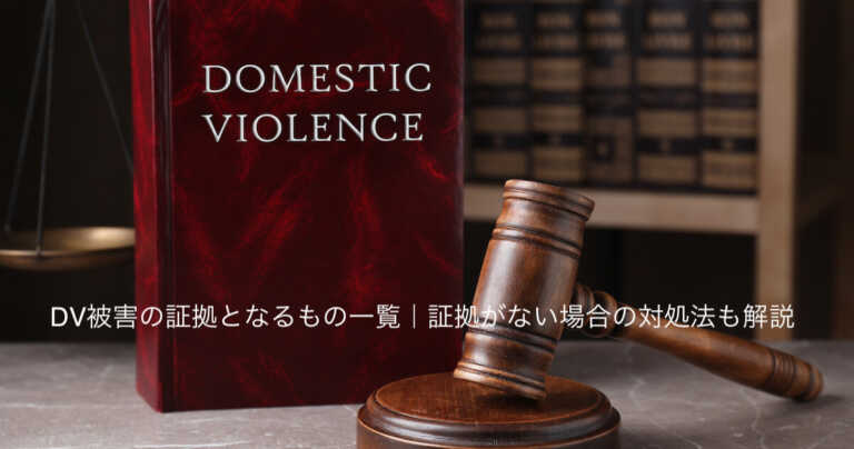 DVにあたる行為とは？被害の証拠となるもの一覧と、証拠がない場合の対処法