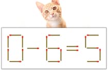 【マッチ棒パズル】正しい式にしよう！「0-6=5」【毎日脳トレ】