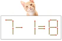 【マッチ棒パズル】正しい式にしよう！「7-1=8」【毎日脳トレ】