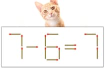 【マッチ棒パズル】正しい式にしよう！「7-6=7」【毎日脳トレ】