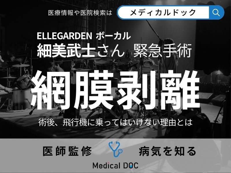 ELLEGARDENボーカル「網膜剥離」の手術で飛行機乗れず 搭乗NGの理由を医師に聞く