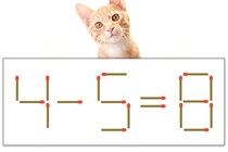 【マッチ棒パズル】正しい式にしよう！「4-5=8」【毎日脳トレ】