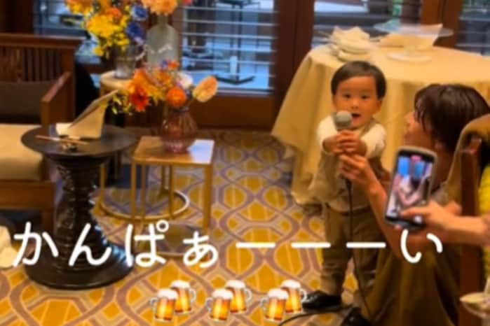 最高の結婚式だよ！ 「しぇーーーのっ」日本一タメの長い乾杯の音頭をとる男の子に会場爆笑♡