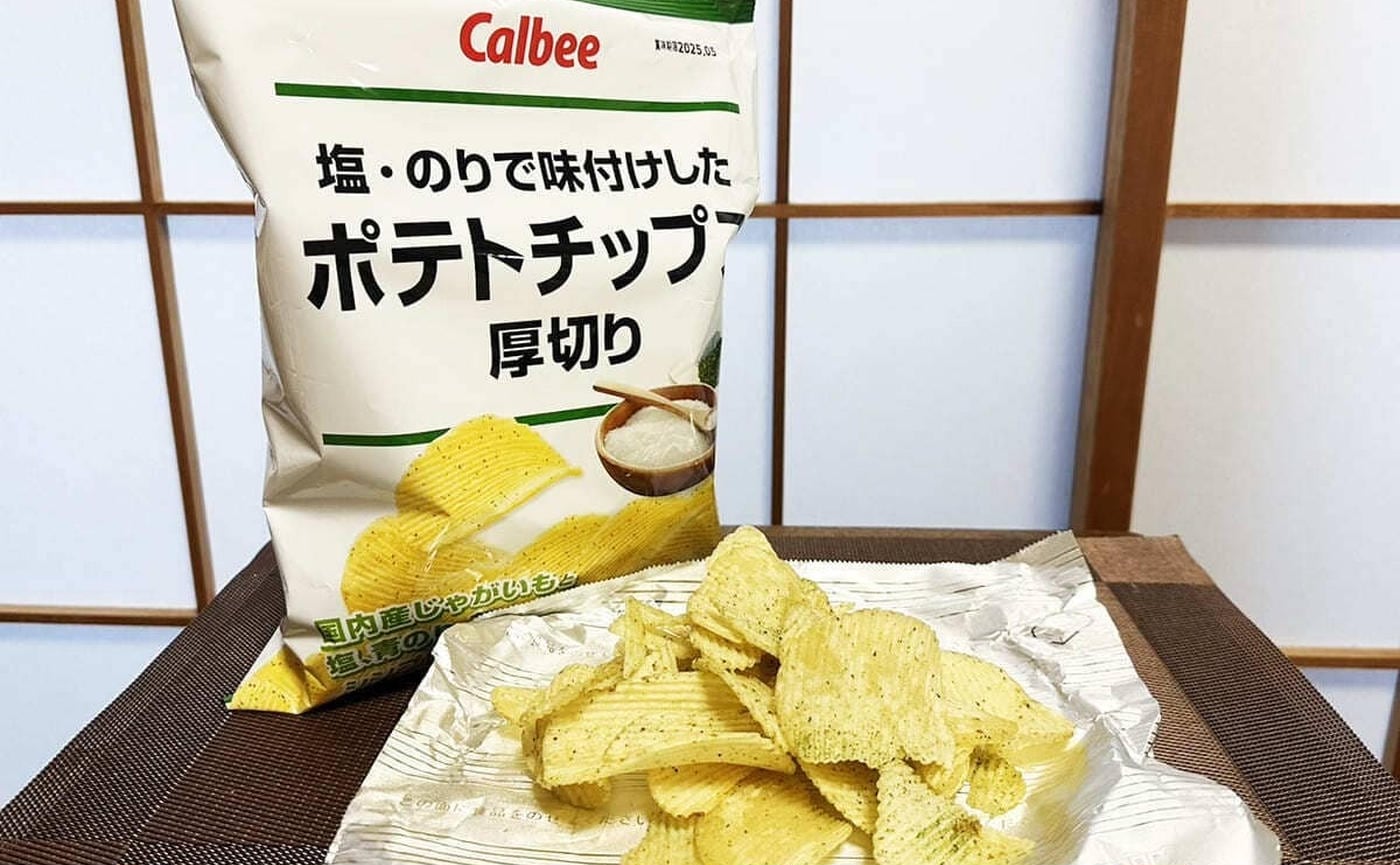 【オーケーストア×カルビー】「塩・のりで味付けしたポテトチップス厚切り」大容量で安価な最強ポテチ！