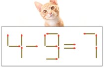 【マッチ棒パズル】正しい式にしよう！「4-9=7」【毎日脳トレ】