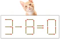 【マッチ棒パズル】正しい式にしよう！「3-8=0」【毎日脳トレ】