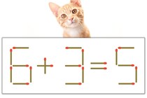 【マッチ棒パズル】正しい式にしよう！「6+3=5」【毎日脳トレ】