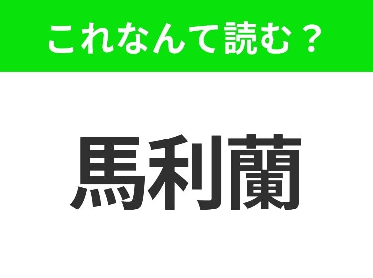 【地名クイズ】「馬利蘭」はなんて読む？そのまま読んでみて！アメリカで最も古い港湾都市として栄えた州！