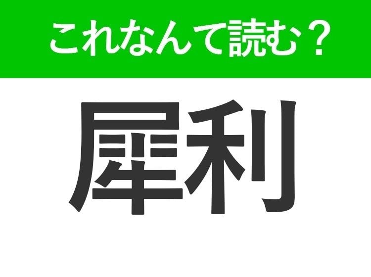 【犀利】はなんて読む？見る目があるという意味！