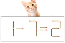 【マッチ棒パズル】正しい式にしよう！「1-7=2」【毎日脳トレ】