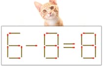 【マッチ棒パズル】正しい式にしよう！「6-8=8」【毎日脳トレ】