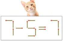 【マッチ棒パズル】正しい式にしよう！「7-5=7」【毎日脳トレ】